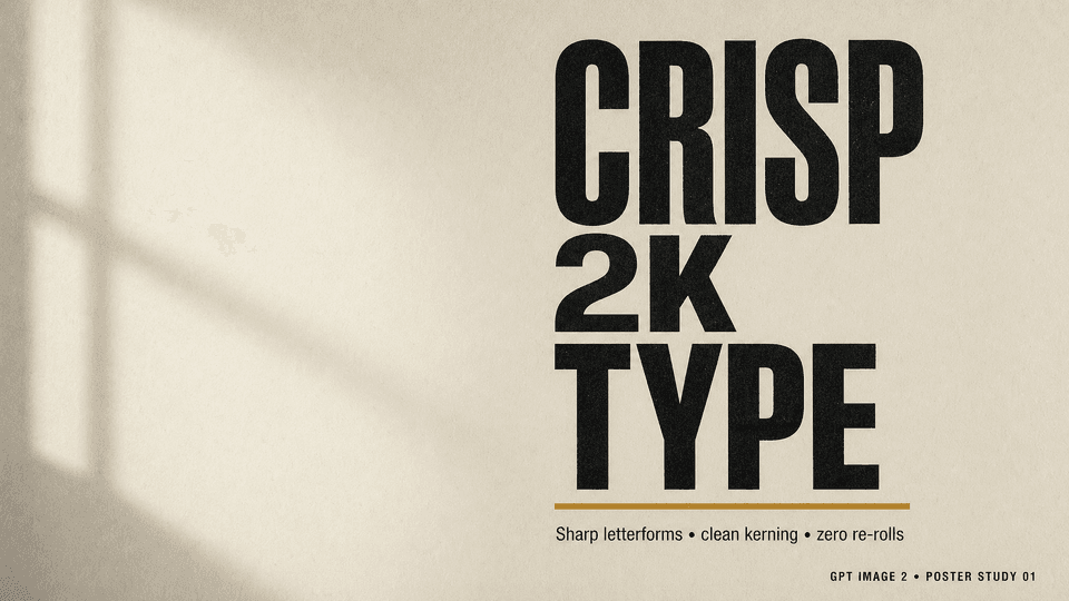 Muse Image typography and layout — crisp editorial poster with accurate text rendering.